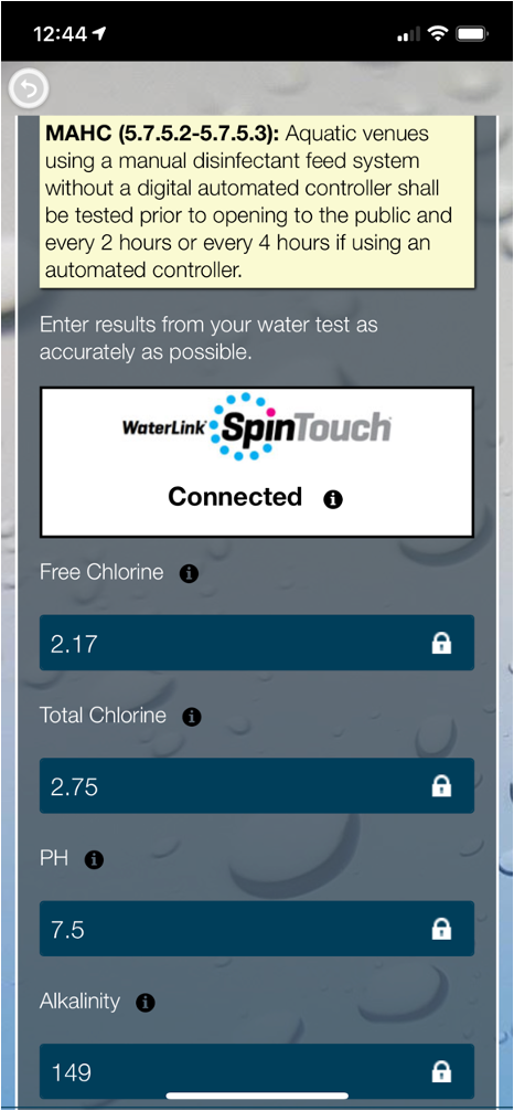 Digital Pool Tester Connected to App