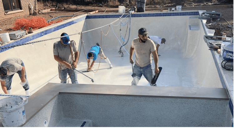 Pool replastering